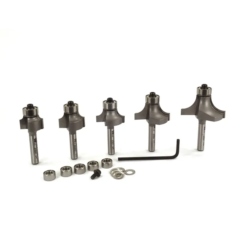 1/4" Radius Roundover And Beading Router Bit Set 1