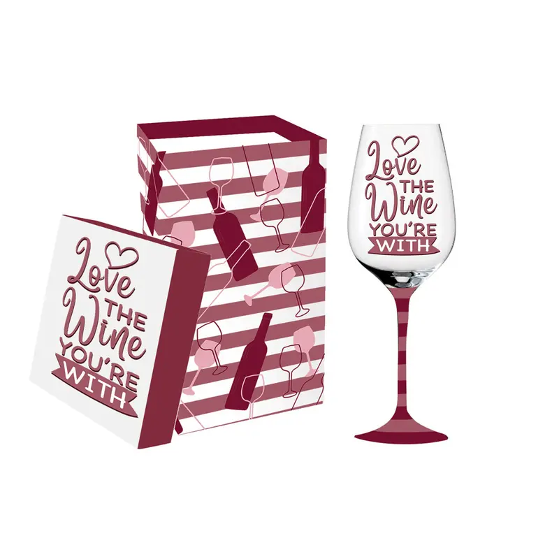 17 Oz Love-Themed Stemless Wine Glass In Gift Box 1