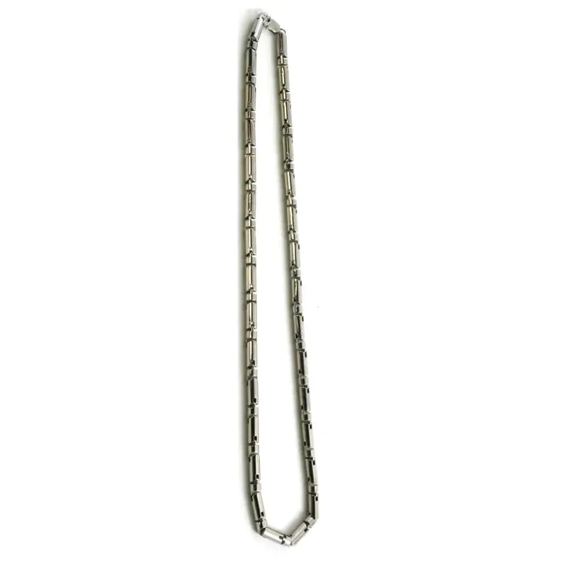 24-Inch Polished Stainless Steel Necklace 1