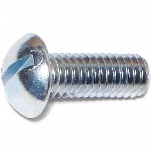 3/8"-16 × 1" Round Head Machine Screw – Zinc-Coated 1