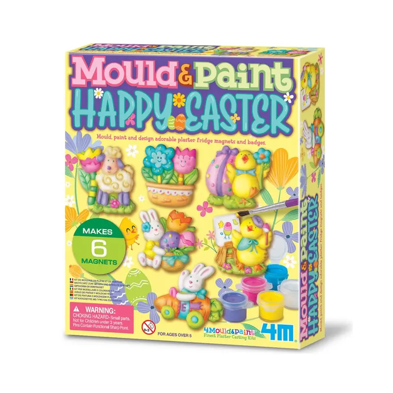 4M Mould & Paint Easter Craft Kit – Happy Holiday Creativity Set 1