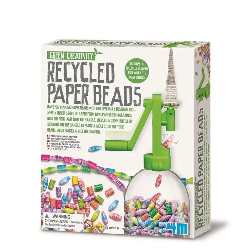 4M Recycled Paper Bead Craft Kit – Green Science Series 1