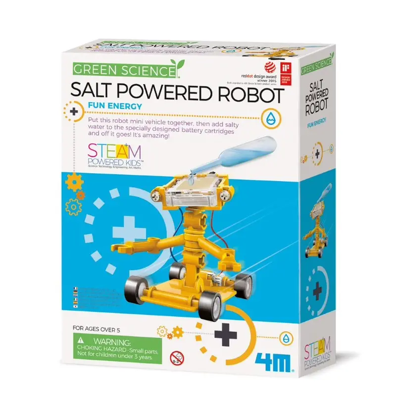 4M Salt-Powered Robot Green Science Kit 1