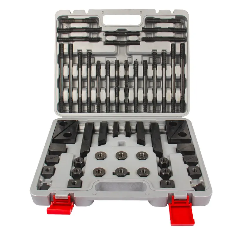 58-Piece Milling Clamping Kit – Heavy-Duty Steel Workholding Set With 14Mm T-Slot & M12 Threads 1