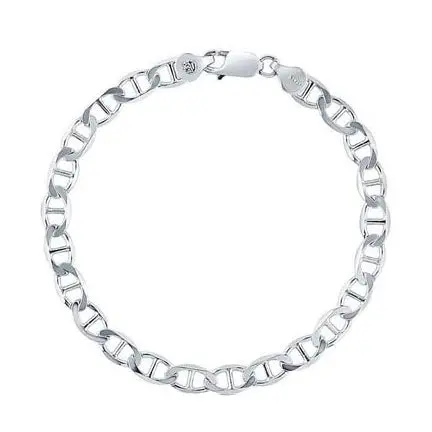 9-Inch Sterling Silver Italian-Style Gucci Bracelet 1