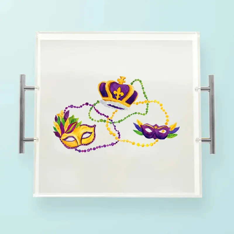 Acrylic Mardi Gras Bead Display Tray 1