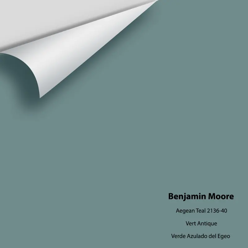 Aegean Teal 2136-40 Extra-Large Paint Color Sample 1