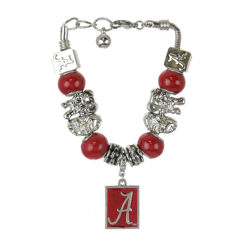 Alabama State Initial Bracelet – Beaded 'A' Charm 1
