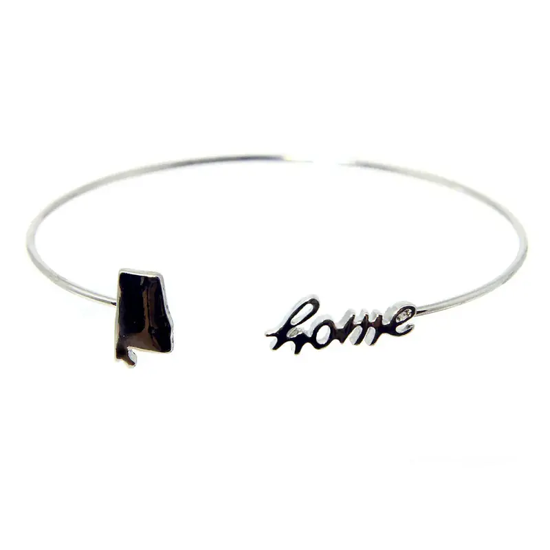 Alabama State-Themed Silver-Tone Cuff Bracelet 1