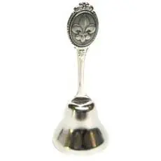Antique-Style Bell Accented With Fleur-De-Lis 1