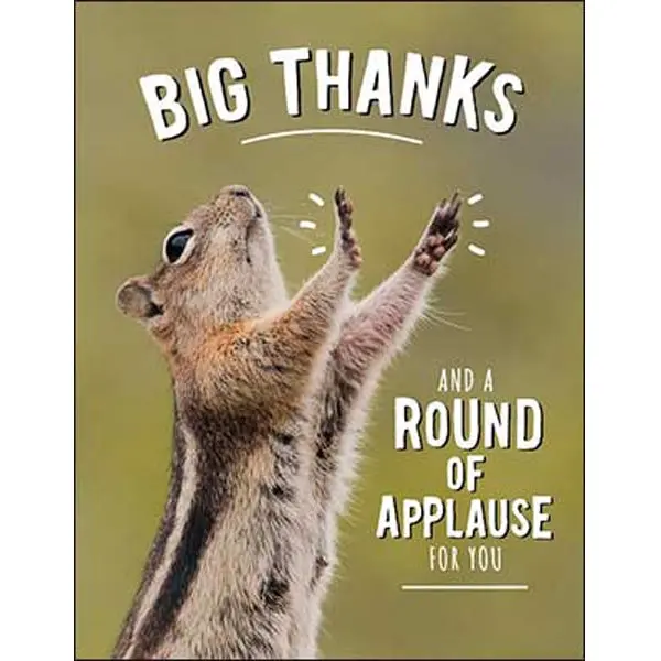 Appreciation Card: 'Big Thanks & A Round Of Applause For You' 1