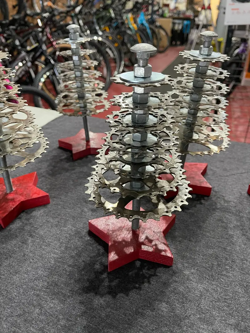 Artisan-Crafted Bike-Shaped Christmas Trees 1