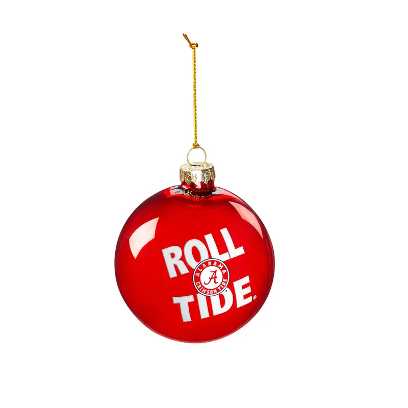 Artisan-Crafted University Of Alabama Glass Ornament 1