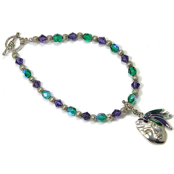 Artisan Mask Design Sterling Silver Bracelet 1