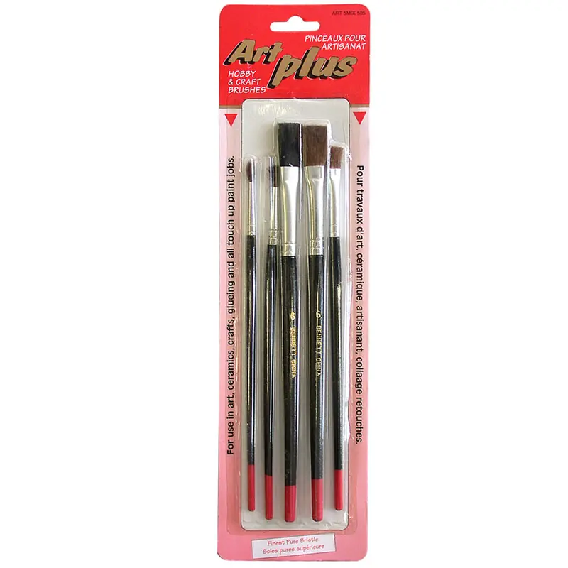 Assorted Hobby & Craft Brush Set (5-Piece) 1