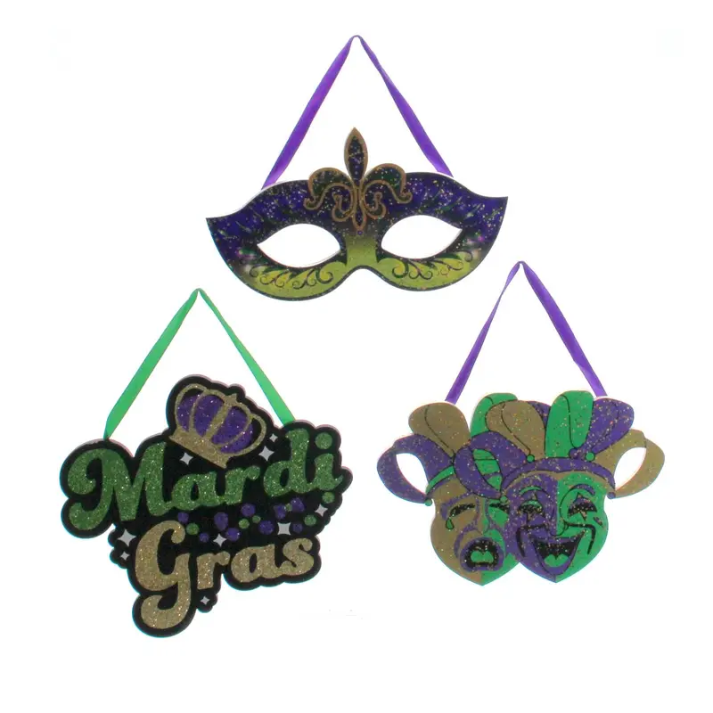 Assorted Mardi Gras Holiday Ornaments 1