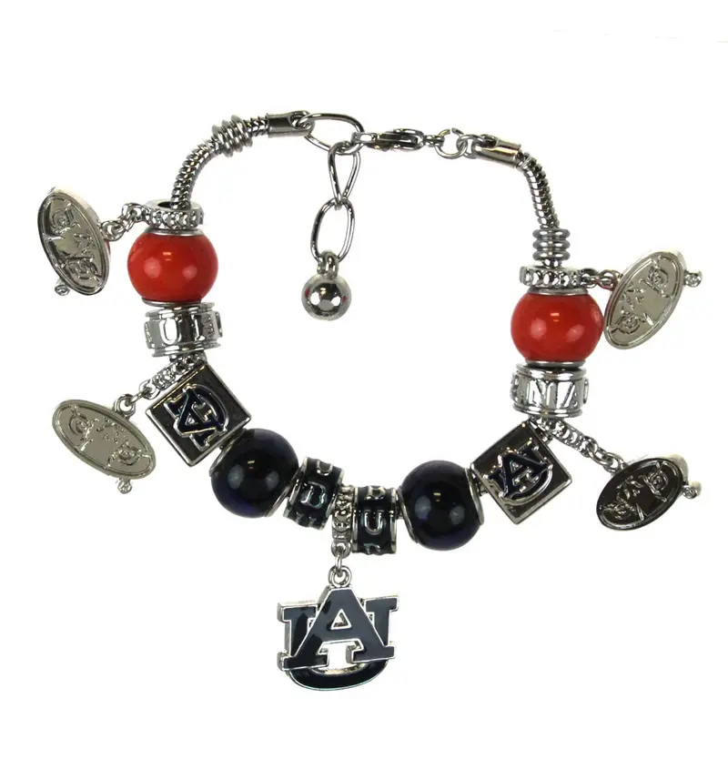 Auburn Beaded Bracelet – Handcrafted Glass & Metal Accents 1