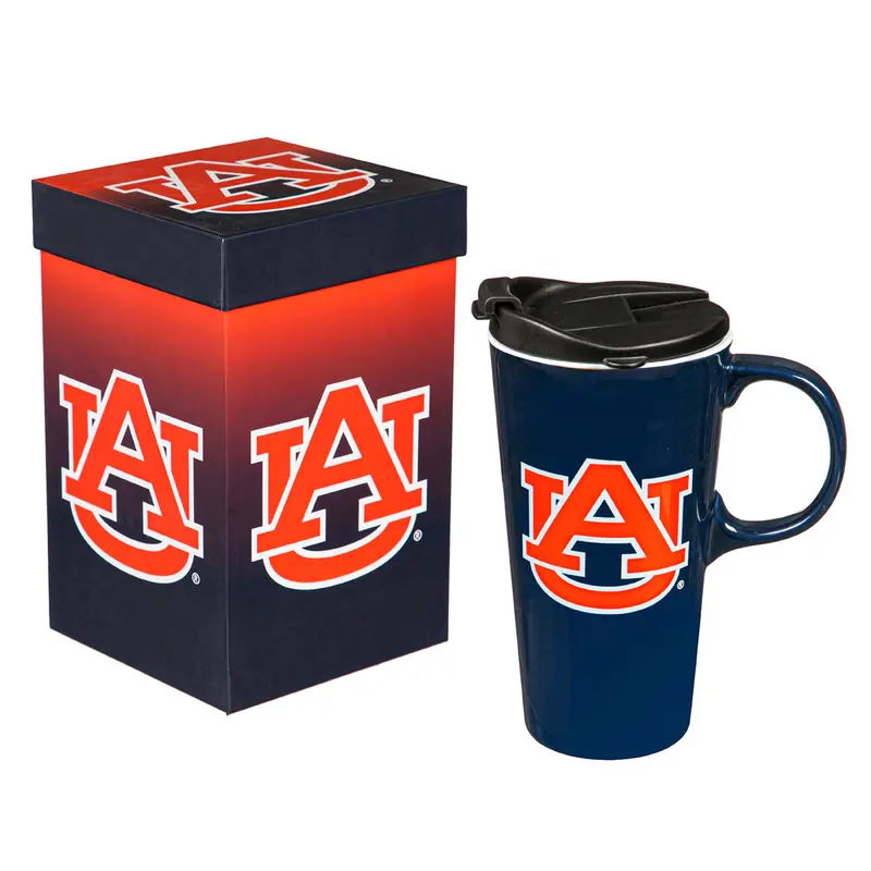 Auburn University Branded 17 Oz Latte Mug In Gift Box 1
