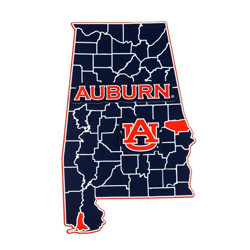Auburn University State-Shaped Wall Art Decor 1