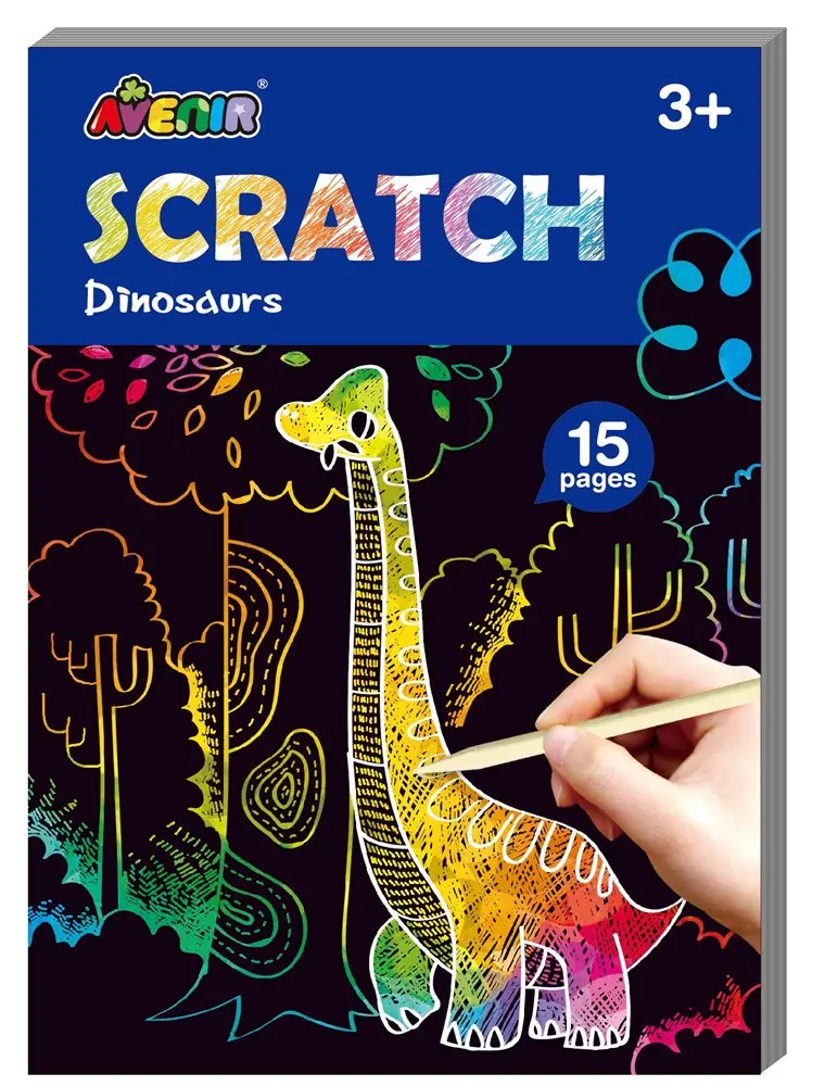 Avenir Mini Scratch Book – Dinosaur-Themed Creative Scratchpad 1