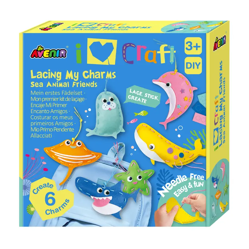 Avenir Sea Animal Friends Lacing Charm Craft Kit 1