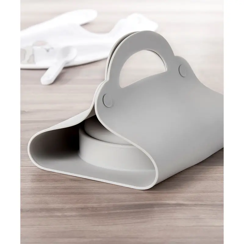 Baby-Safe Silicone Placemat And Matching Feeding Bowl Set 1