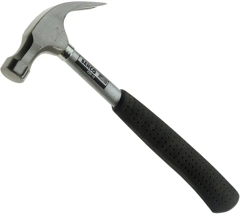 Bahco 429-16: Steel-Shaft Claw Hammer, 450G (16Oz) 1