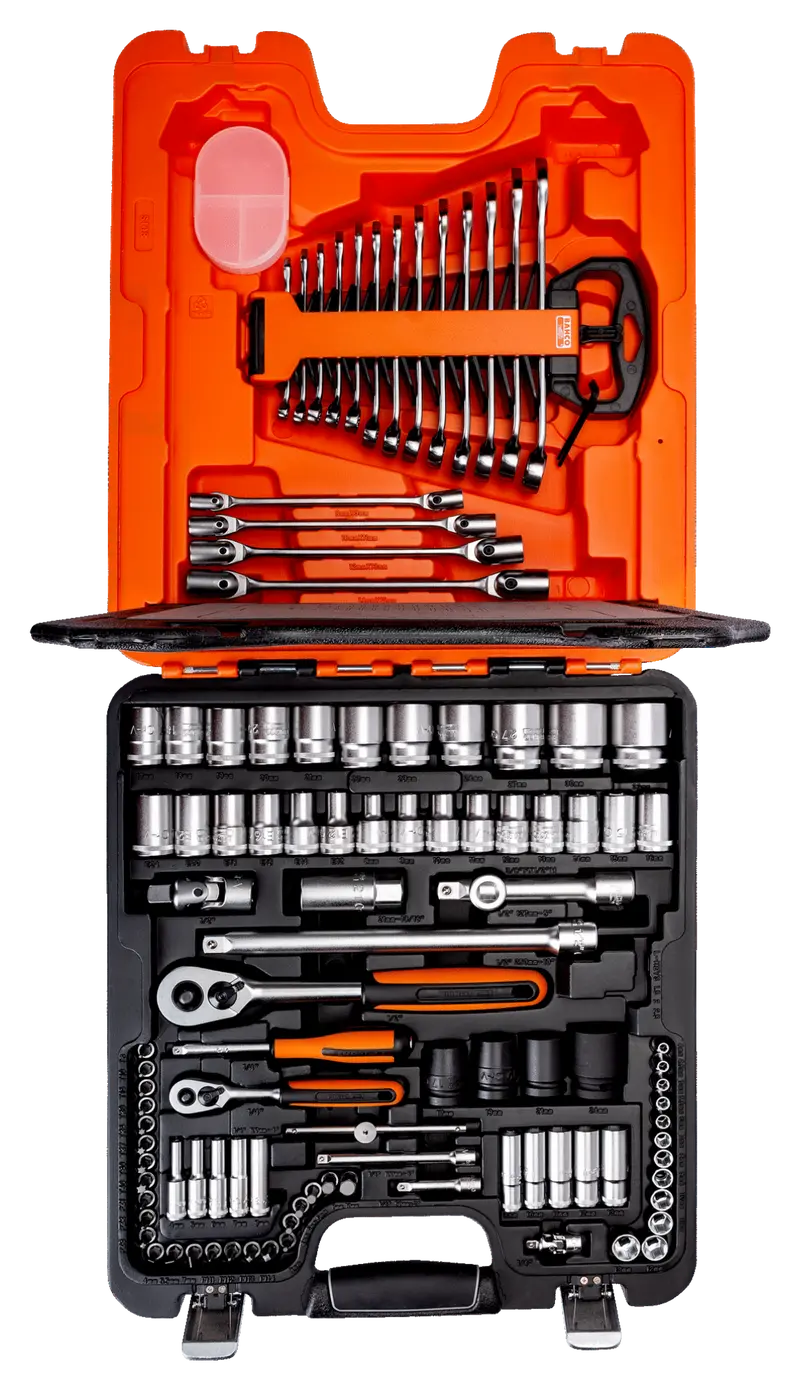 Bahco S108 108-Piece 1/4" And 1/2" Drive Socket & Wrench Set 1