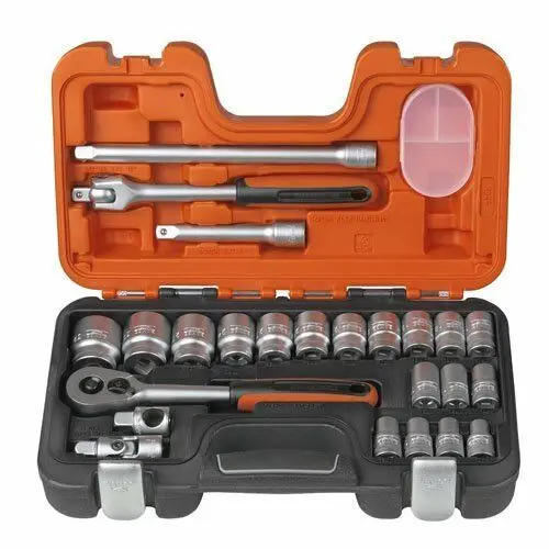Bahco S240 24-Piece 1/2" Drive Metric Socket Set With Ratchet And Extensions 1
