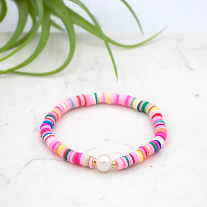 Baja Pink Multi-Tone Braided Bracelet Set 1
