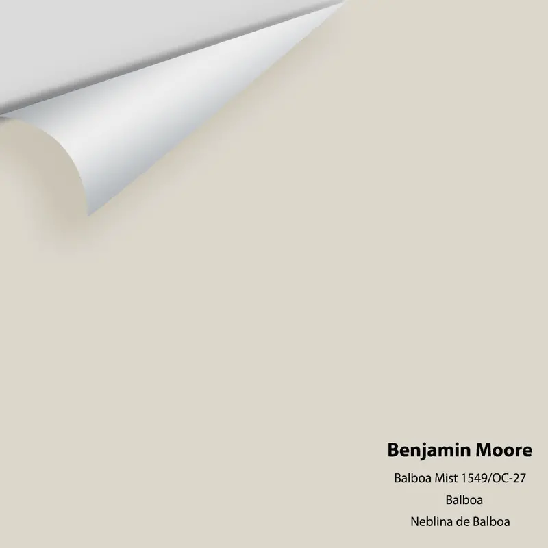 Balboa Mist 1549 Paint Swatch – Popular Greige Tone (Oc-27) 1