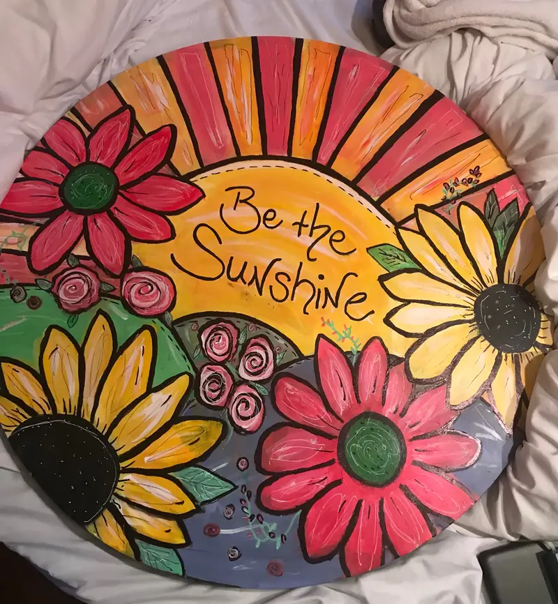 Be The Sunshine 30-Inch Round Wall Art Kit 1