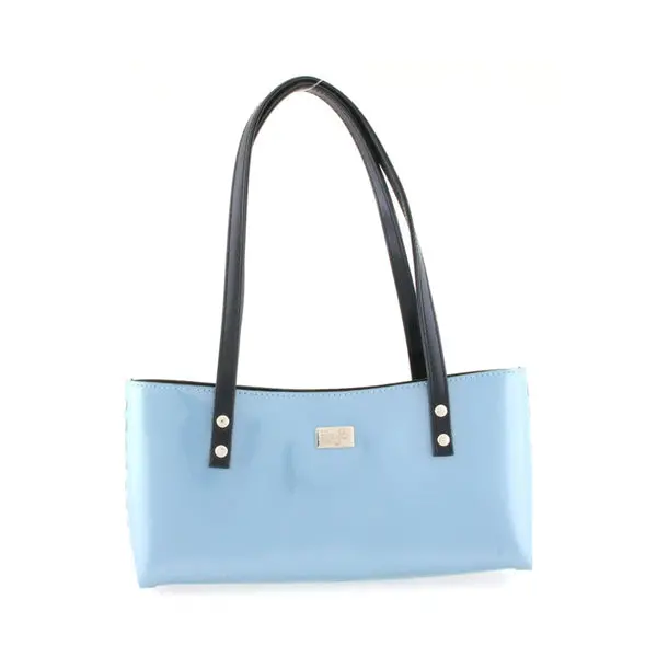 Beijo Classic Pop Star Handbag – Slate Blue Quilted Design 1