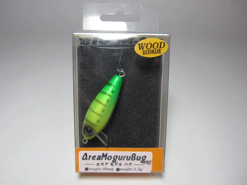 Big Man Area Moguru Bug Mr Handcrafted Wood Bait #Chart Green 1