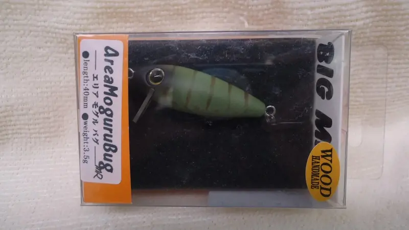 Big Man Area Moguru Bug Mr Wooden Lure #M Olive 1
