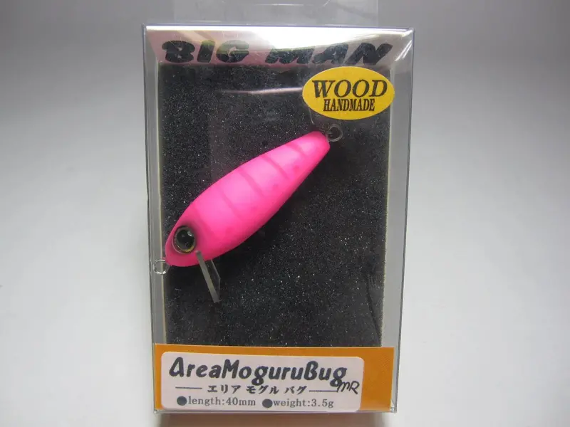 Big Man Area Moguru Bug Mr Wooden Topwater #M Pink 1
