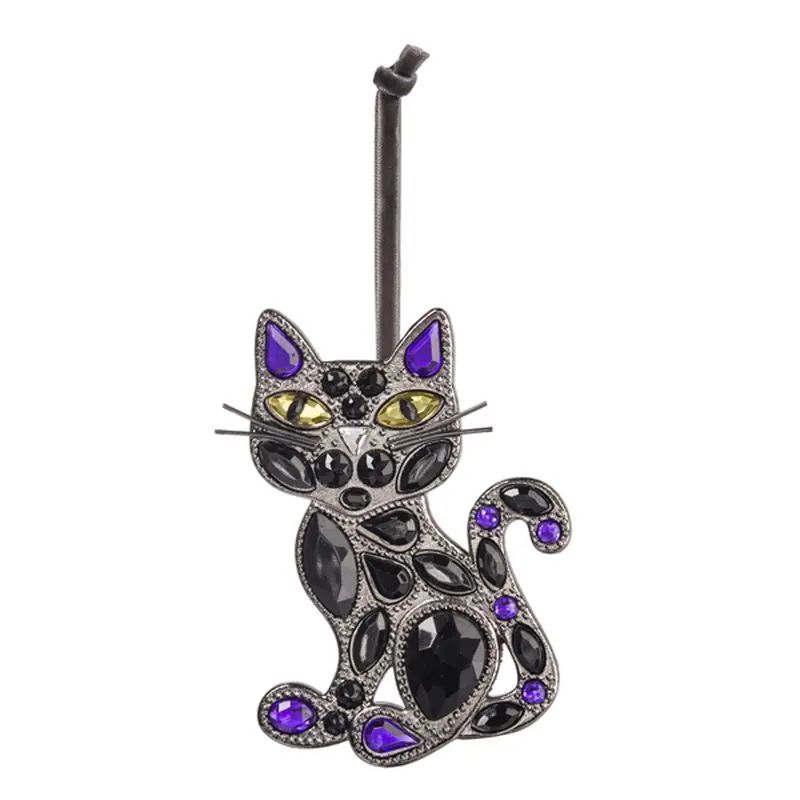 Black Cat Ornament – Classic Spooky Feline Holiday Decoration 1