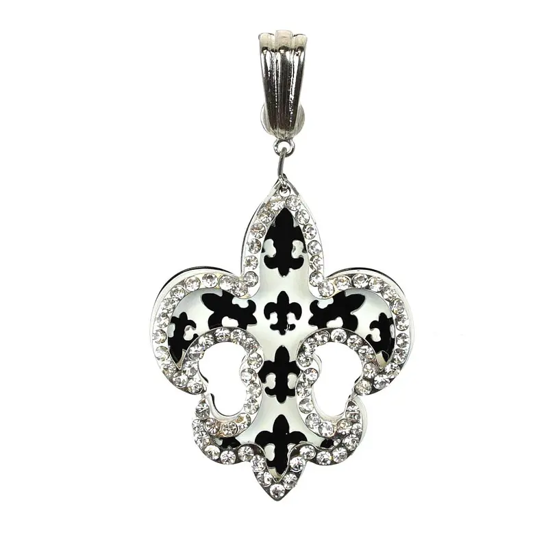 Black Fleur-De-Lis Pendant 1
