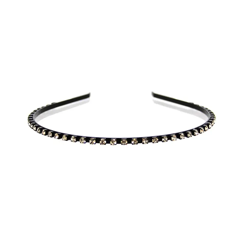 Black Rhinestone-Studded Headband 1