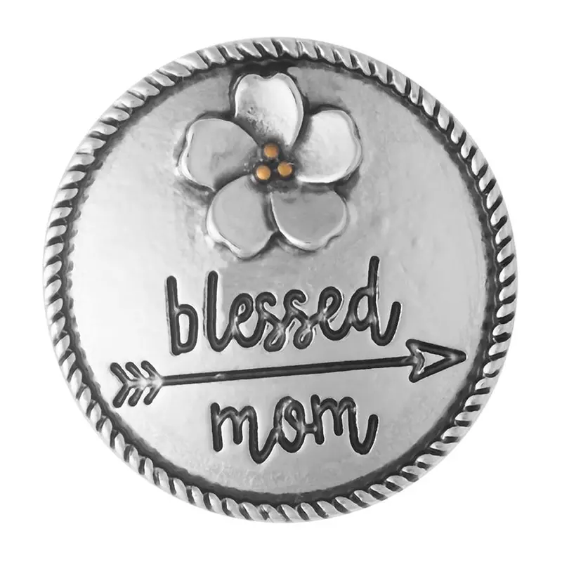 Blessed Mom Snap Charm – Inspirational Ginger Snaps Style 1