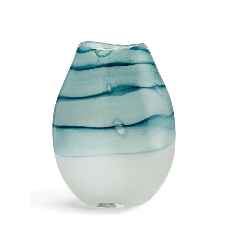 Blue And White Ceramic-Style Glass Vase 1