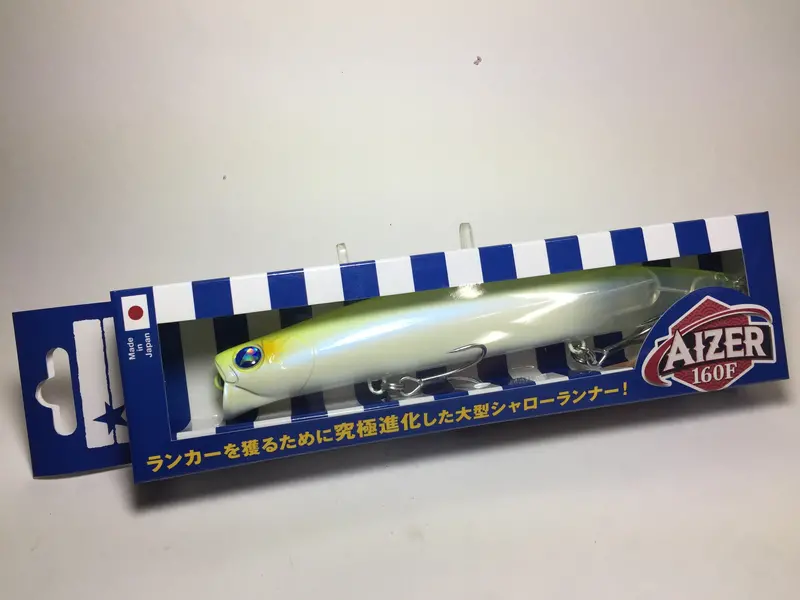 Blue Blue Aizer 160F Surface Lure – Chartreuse Back Pearl Clear 1