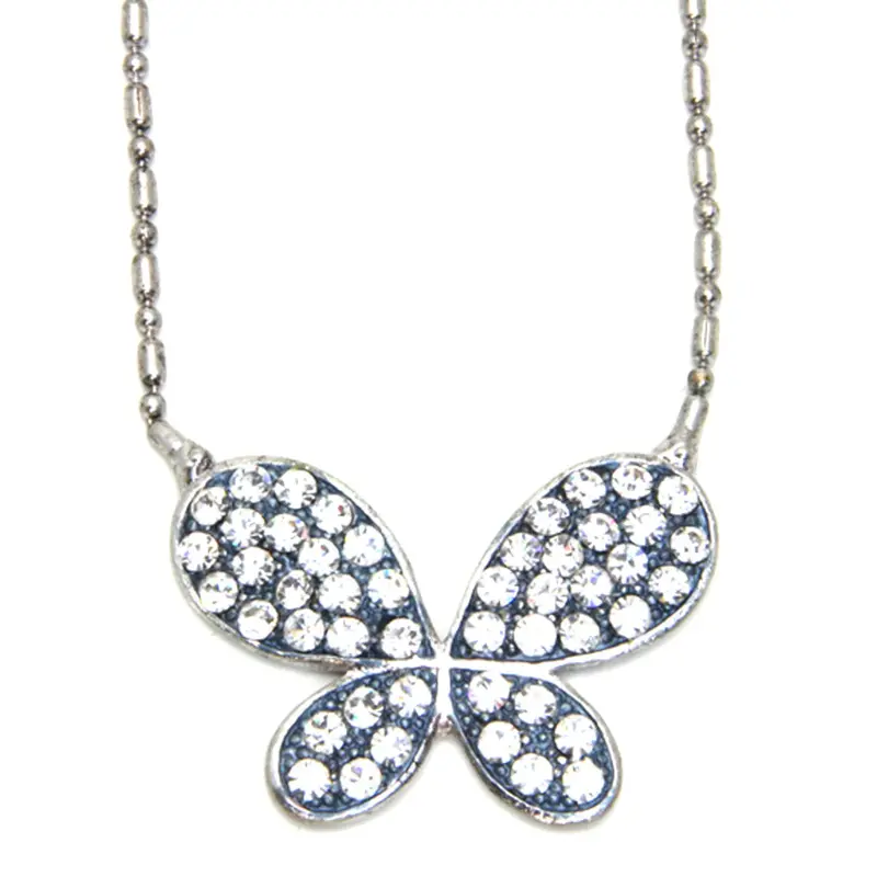Blue Butterfly Pendant Necklace 1