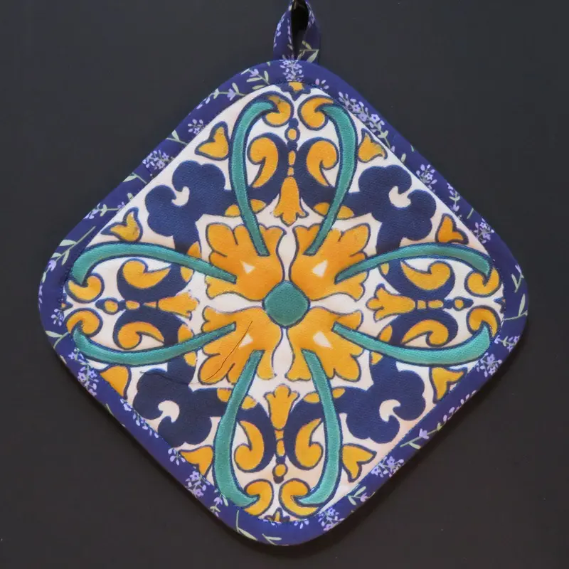 Bold Talavera Print Oven Mitt Alternative Potholder 1