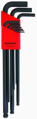 Bondhus Blx9Mxl 9-Piece Metric Extra-Long Ball-End Allen Key Set 1