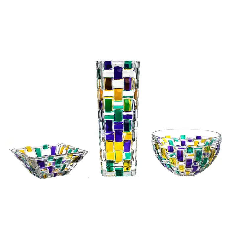 Bossanova Tabletop Collection – Modern Mardi Gras Dinnerware Set 1