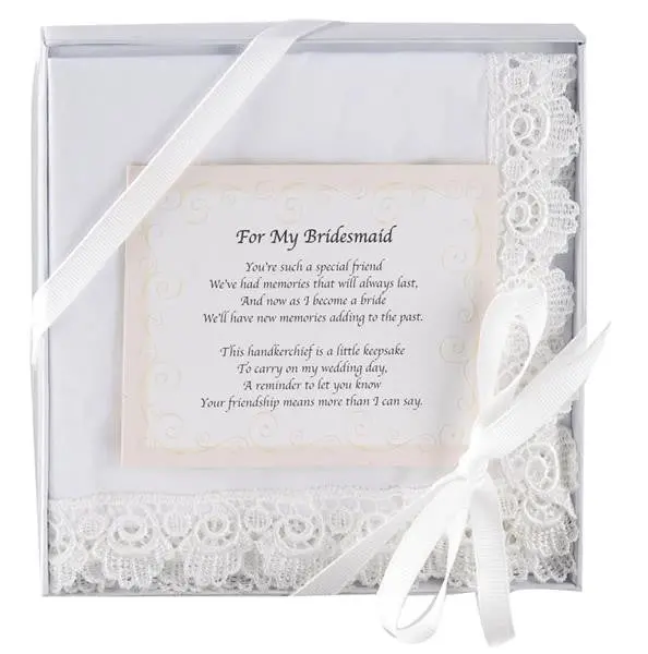 Bridesmaid Handkerchief – Classic Monogrammed Design 1