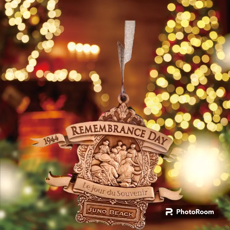 Bronze Remembrance Day Christmas Ornament – Elegant Commemorative Keepsake 1