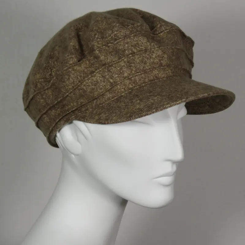 Brownish Taxi Cap In Soft Cotton Flannel – Small Size 1
