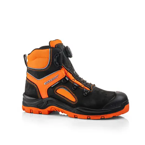 Buckbootz Bviz7Bkor Black & Hi-Vis Orange Fitgo System Safety Boot 1